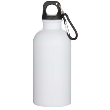 Logotrade presentreklam bild: Oregon 400 ml vattenflaska för sublimering i återvunnet RCS-certifierat rostfritt stål med enkelvägg och karbinhake