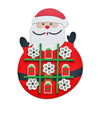 Logotrade presentreklam bild: Jul tic tac toe i trä