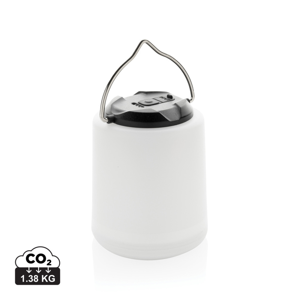 Logotrade reklamprodukter bild: Limio RCS bärbar, uppladdningsbar bordslampa i plast