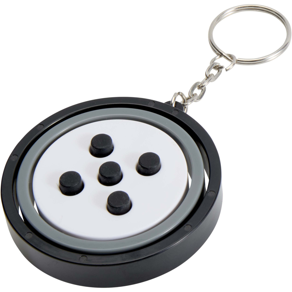 Logotrade presentreklam bild: Spinx nyckelring med gyroskopisk fidget av återvunnen plast