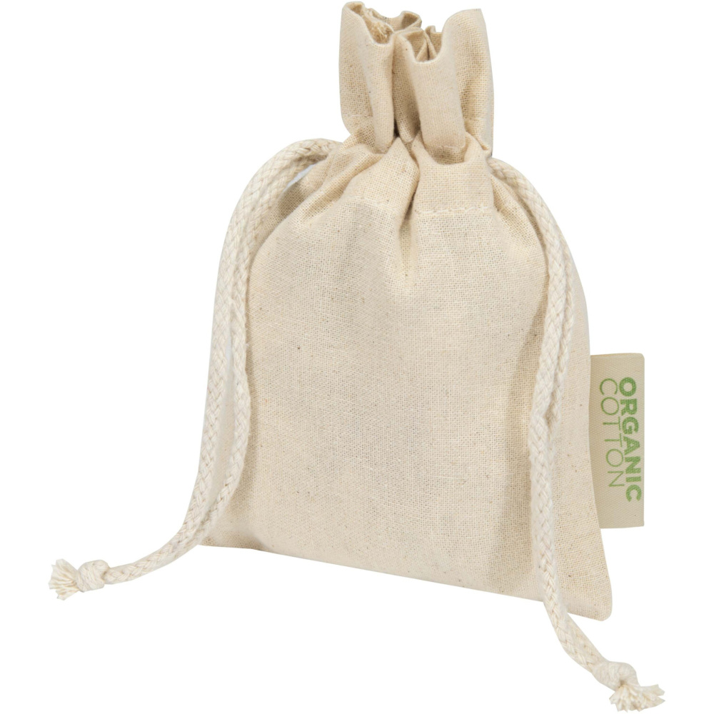 Logotrade presentreklam bild: Odisha 140 g/m² presentpåse av ekologiskt OCS-material – 15 x 10 cm