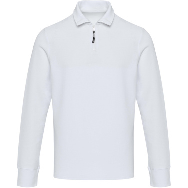 Logotrade profilprodukter bild: Zeus långärmad unisex piké med halv dragkedja
